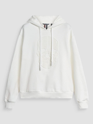 Sudadera Hoodie Boxy Fit In terry cotton MMFL01081 FA150221 1011 crema - Imagen 1