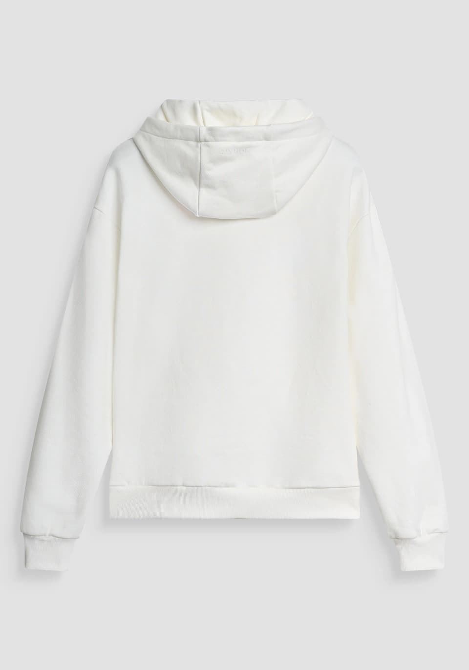 Sudadera Hoodie Boxy Fit In terry cotton MMFL01081 FA150221 1011 crema - Imagen 2