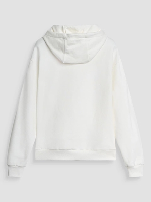 Sudadera Hoodie Boxy Fit In terry cotton MMFL01081 FA150221 1011 crema - Imagen 2