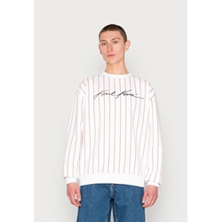 Sudadera KARL KANI Autograph Pinstripe Crew blanco - Imagen 1