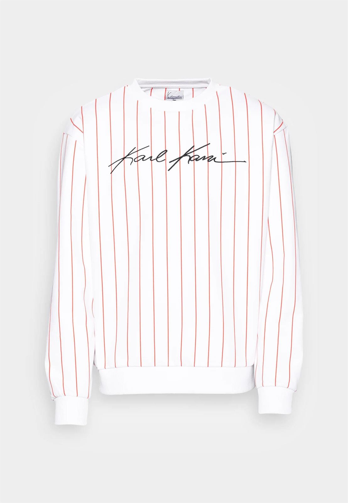 Sudadera KARL KANI Autograph Pinstripe Crew blanco - Imagen 3