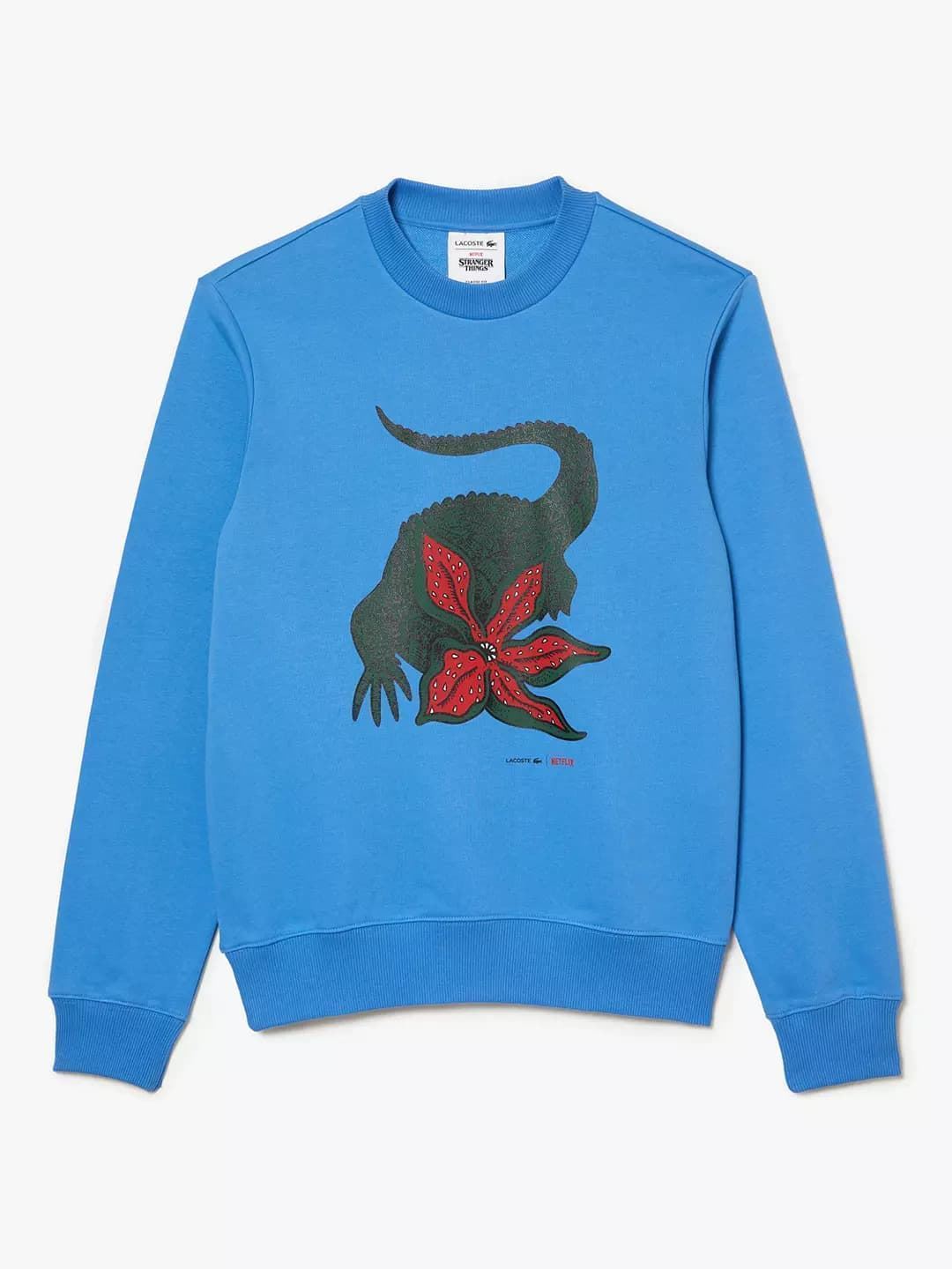 Sudadera Lacoste x Netflix SH8202 00 L99 bleu Stanger Things - Imagen 1