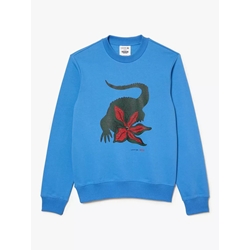 Sudadera Lacoste x Netflix SH8202 00 L99 bleu Stanger Things - Imagen 1