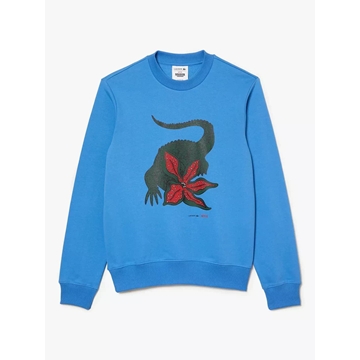 Sudadera Lacoste x Netflix SH8202 00 L99 bleu Stanger Things - Imagen 1