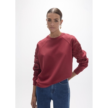 Sudadera manga raglan Lola Casademunt Color Vino LF2611034 - Imagen 1