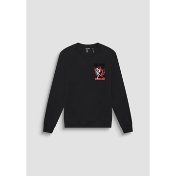 Sudadera Negra Antony Morato Guns N'Roses MMFL01072 FA150178 9000 - Imagen 1