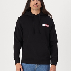 Sudadera Negra Tommy Jeans Reg Entry Graphic Hoodie Ext - Imagen 1