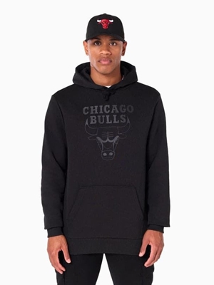 Sudadera New Era Nos NBA Regular Hoody Chicago Bulls Black/Black - Imagen 1