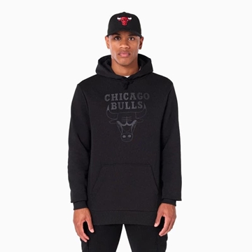 Sudadera New Era Nos NBA Regular Hoody Chicago Bulls Black/Black - Imagen 1