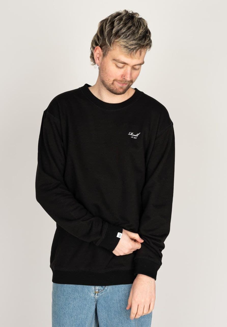Sudadera Reel Staple Terry Crewneck Deep Black RE3336 - Imagen 1