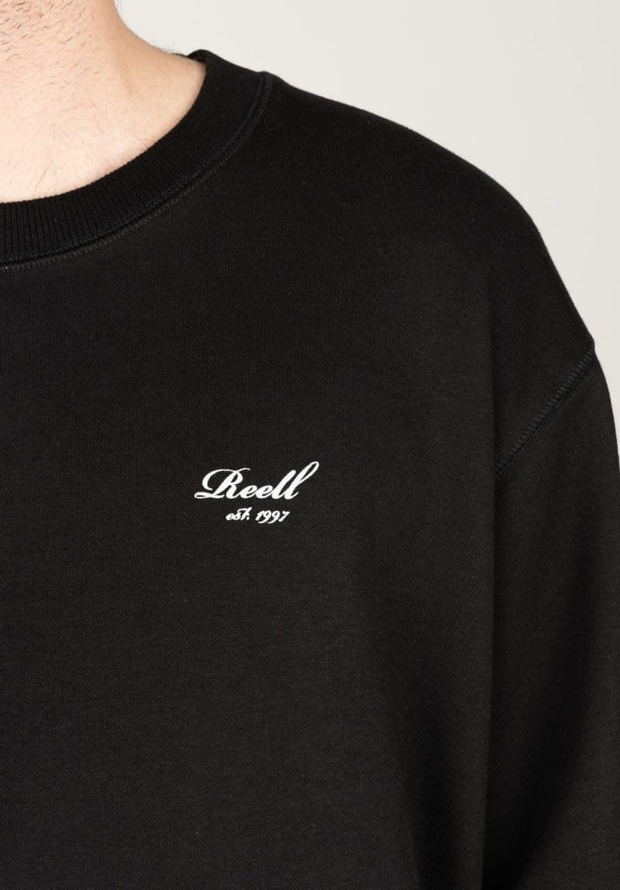 Sudadera Reel Staple Terry Crewneck Deep Black RE3336 - Imagen 2