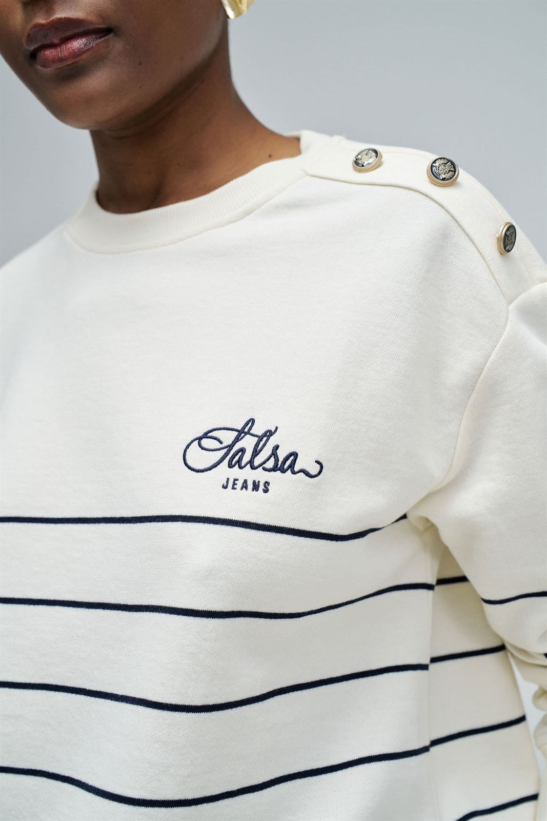 Sudadera Salsa 21011159 110 light beige - Imagen 4