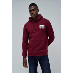 Sudadera Salsa Jeans French Terry Hoodie Dark Red 21010338 730 - Imagen 1