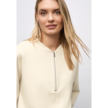 Sudadera Silk Look W.Zipper Beige Street One 324025 16351 - Imagen 1