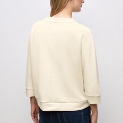 Sudadera Silk Look W.Zipper Beige Street One 324025 16351 - Imagen 2