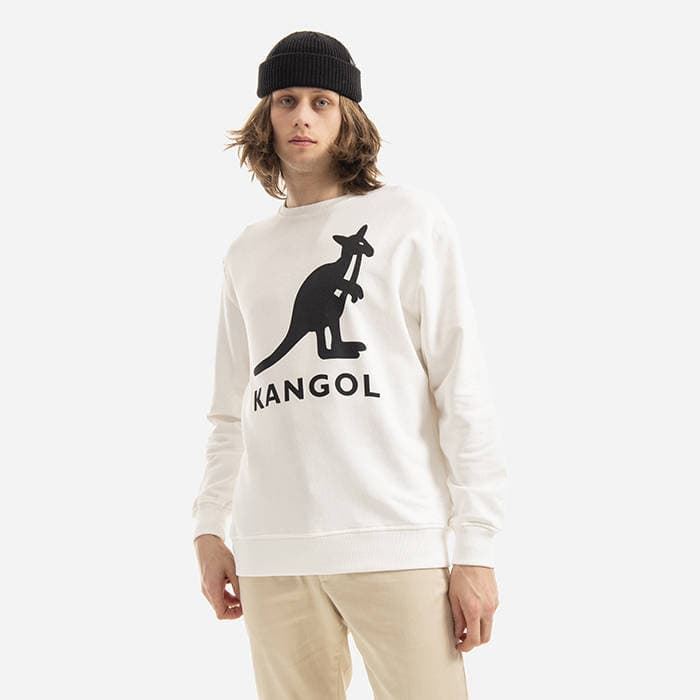 Sudadera sin capucha KANGOL KLEU003 01 Crew sweat essential unisex blanco - Imagen 1