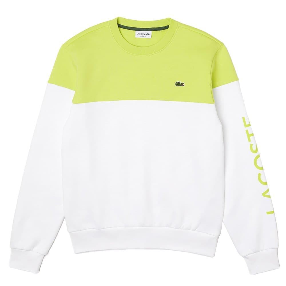 Sudadera sin capucha Lacoste SH8363 00 9ZV lime/blanc - Imagen 2