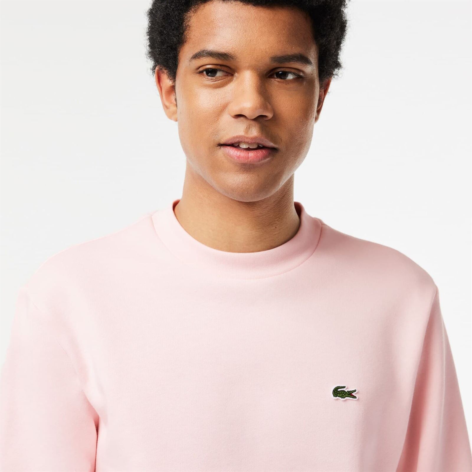 Sudadera sin capucha Lacoste SH9608 00 T03 flamant - Imagen 2