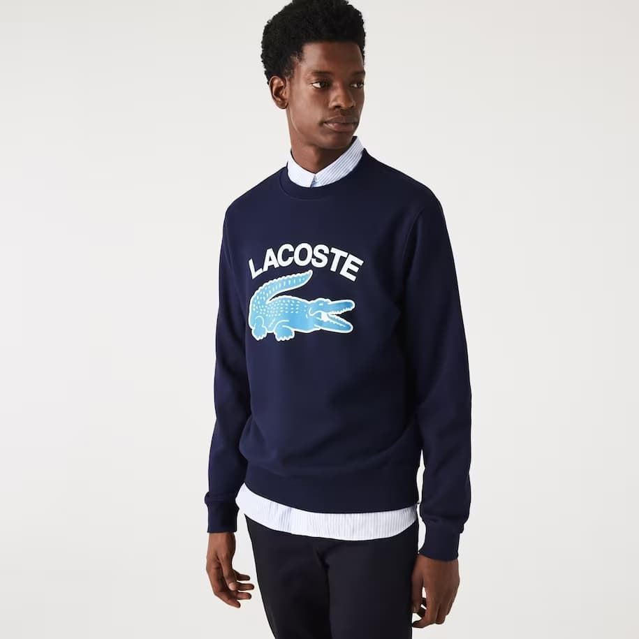 Sudadera sin capucha LACOSTE SH9689 00 166 marino - Imagen 2