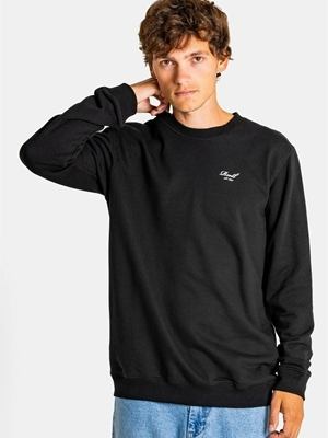 Sudadera sin capucha REELL Staple Logo Crewneck RE3696 Deep Black - Imagen 1