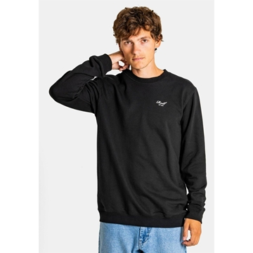 Sudadera sin capucha REELL Staple Logo Crewneck RE3696 Deep Black - Imagen 1