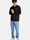 Sudadera sin capucha REELL Staple Logo Crewneck RE3696 Deep Black - Imagen 2