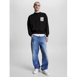 Sudadera sin capucha Tommy Jeans DM0DM16808 BDS negro - Imagen 2