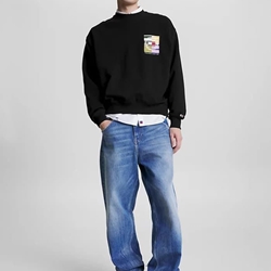 Sudadera sin capucha Tommy Jeans DM0DM16808 BDS negro - Imagen 2