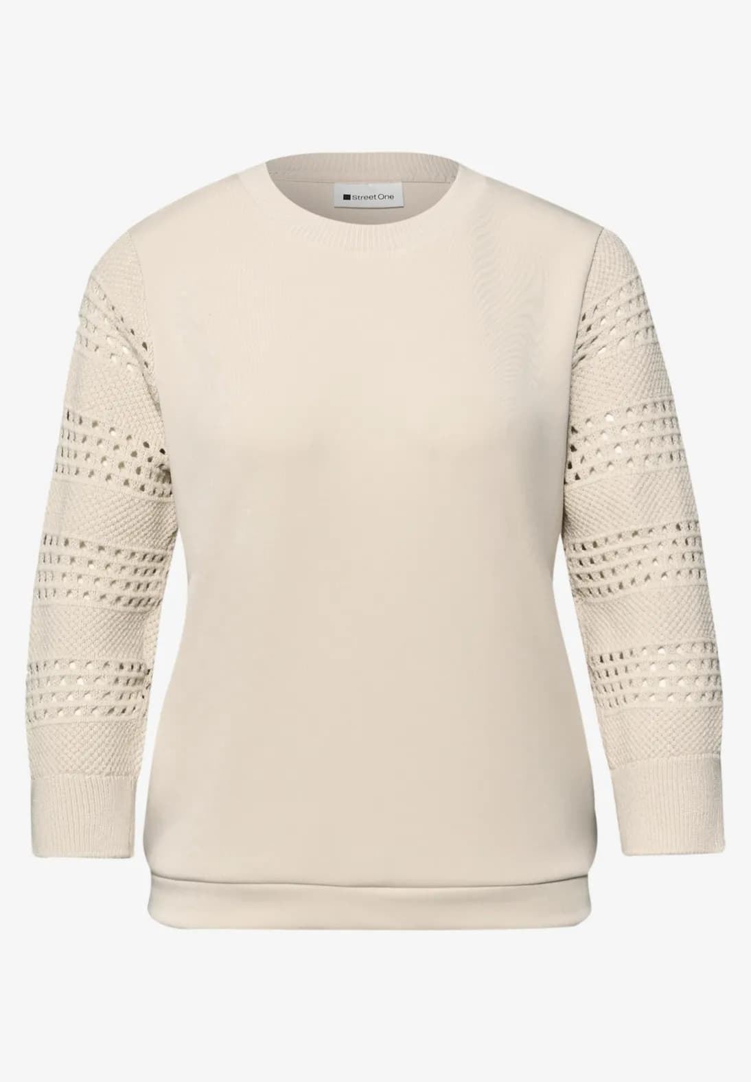 Sudadera Street One Silk Look Smoke Beige 324794 17499 - Imagen 2