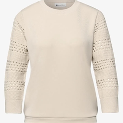 Sudadera Street One Silk Look Smoke Beige 324794 17499 - Imagen 2