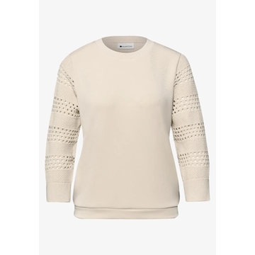 Sudadera Street One Silk Look Smoke Beige 324794 17499 - Imagen 2