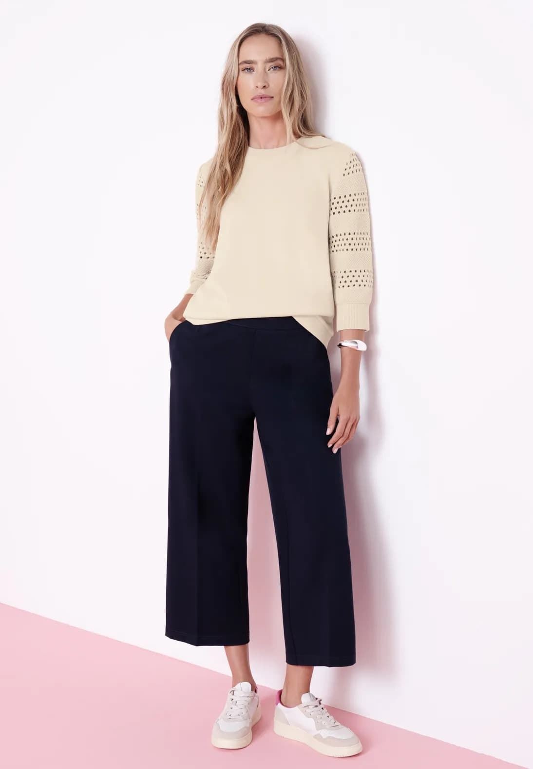 Sudadera Street One Silk Look Smoke Beige 324794 17499 - Imagen 6