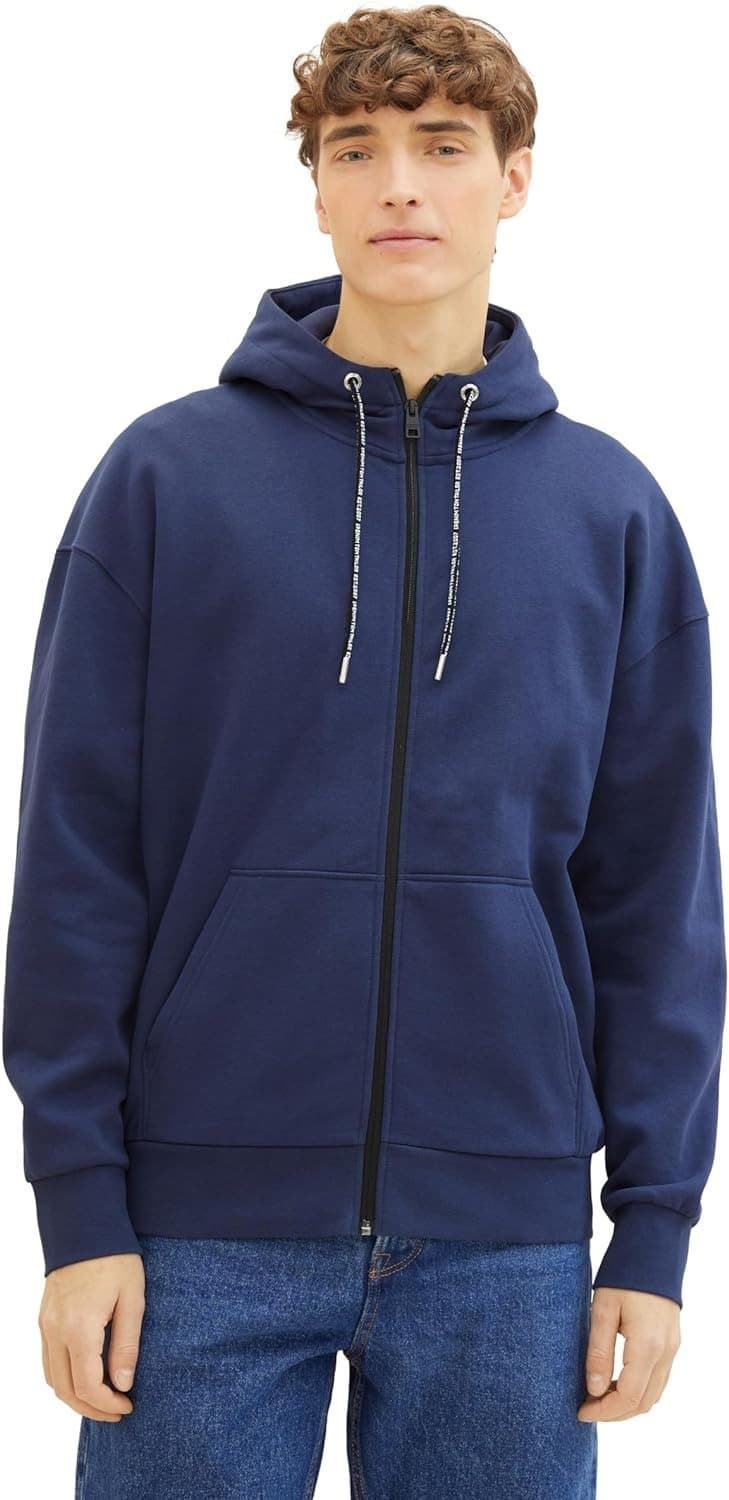 Sudadera TOM TAILOR 1040512 34590 relaxed sweat hooodie jacket navy - Imagen 1