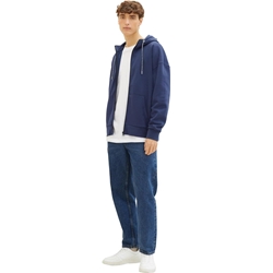 Sudadera TOM TAILOR 1040512 34590 relaxed sweat hooodie jacket navy - Imagen 2