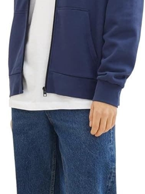 Sudadera TOM TAILOR 1040512 34590 relaxed sweat hooodie jacket navy - Imagen 2