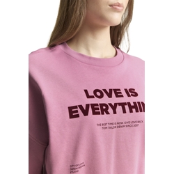 Sudadera Tom Tailor Crewneck Pink 14162 029 - Imagen 2
