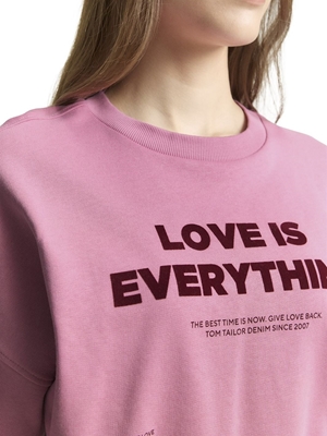 Sudadera Tom Tailor Crewneck Pink 14162 029 - Imagen 2