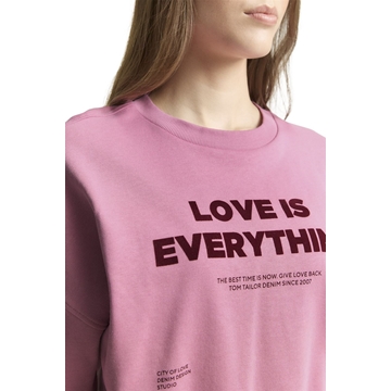 Sudadera Tom Tailor Crewneck Pink 14162 029 - Imagen 2