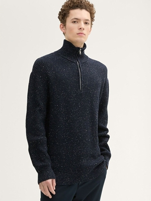 Sudadera Tom Tailor Navy Colorful Neps - Imagen 1