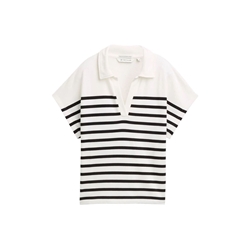 Sudadera Tom Tailor Striped Polo/Offwhite Navy Stripe 1046468 37836 - Imagen 1