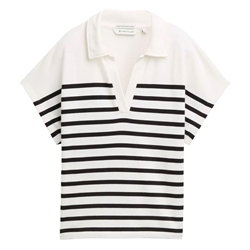 Sudadera Tom Tailor Striped Polo/Offwhite Navy Stripe 1046468 37836 - Imagen 1