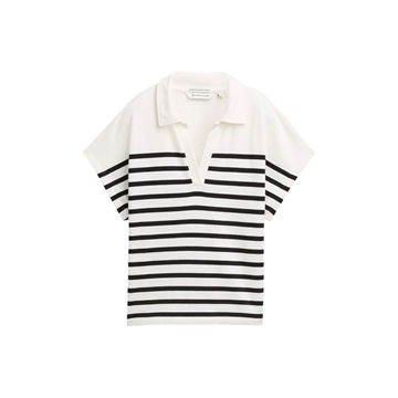 Sudadera Tom Tailor Striped Polo/Offwhite Navy Stripe 1046468 37836 - Imagen 1