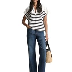 Sudadera Tom Tailor Striped Polo/Offwhite Navy Stripe 1046468 37836 - Imagen 2