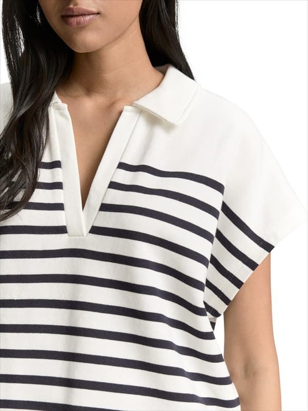 Sudadera Tom Tailor Striped Polo/Offwhite Navy Stripe 1046468 37836 - Imagen 4
