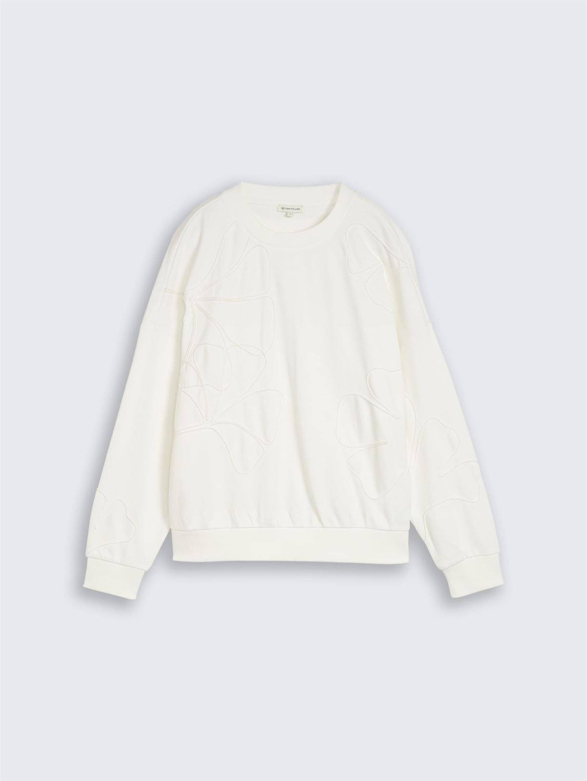 Sudadera Tom Tailor Whisper White 1050811 10315 - Imagen 3