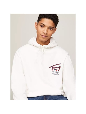 Sudadera Tommy Jeans DM0DM18647 YBH ancient white - Imagen 1
