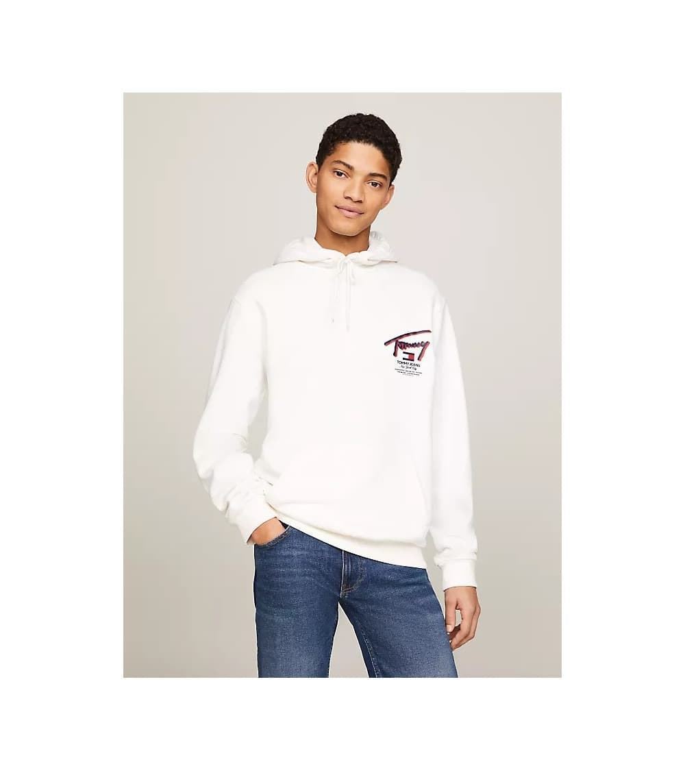 Sudadera Tommy Jeans DM0DM18647 YBH ancient white - Imagen 3