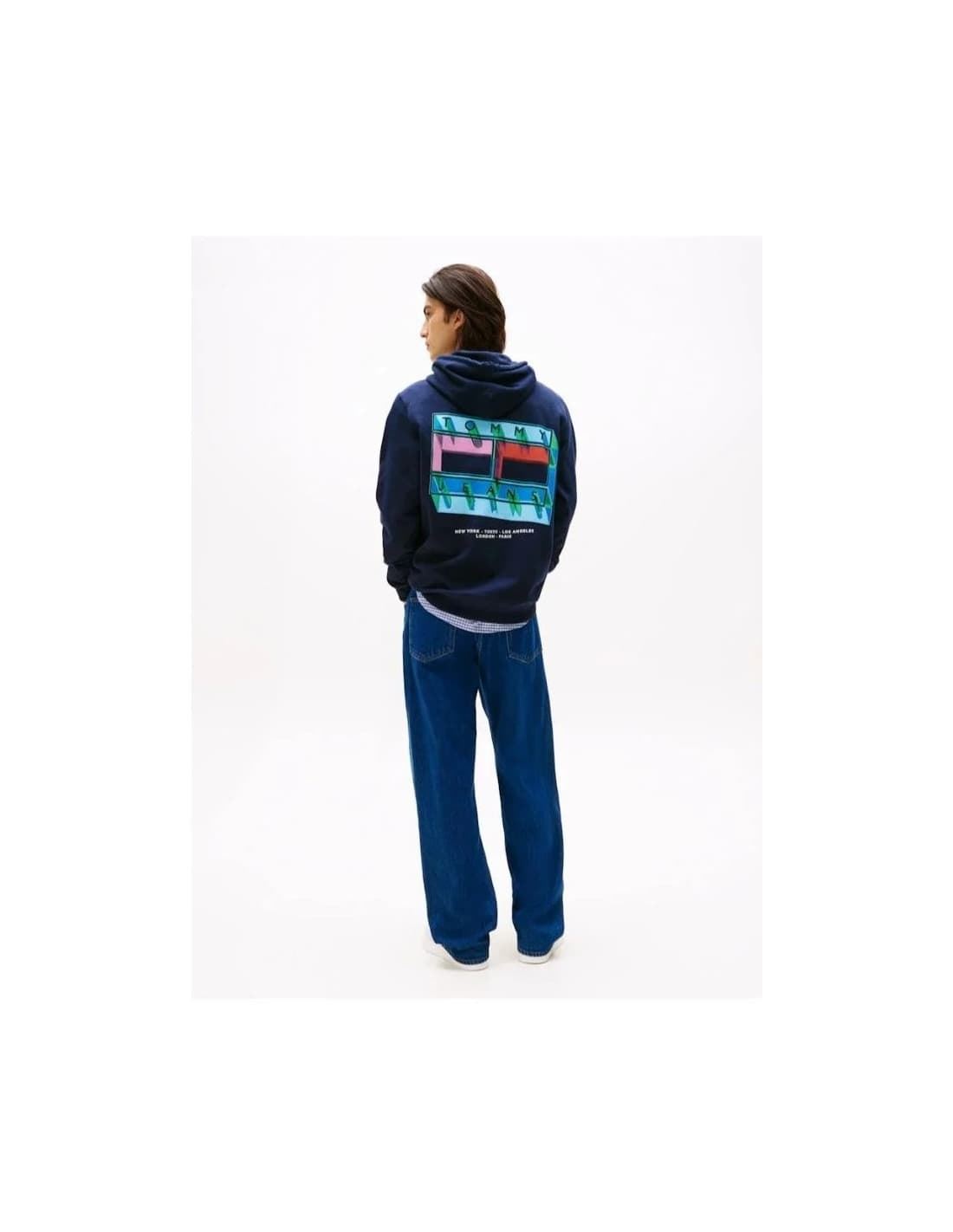 Sudadera TOMMY JEANS DM0DM22077 CIG Dark night navy - Imagen 2