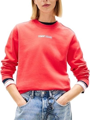Sudadera TOMMY JEANS DW0DW22362 XK3 red alert - Imagen 1