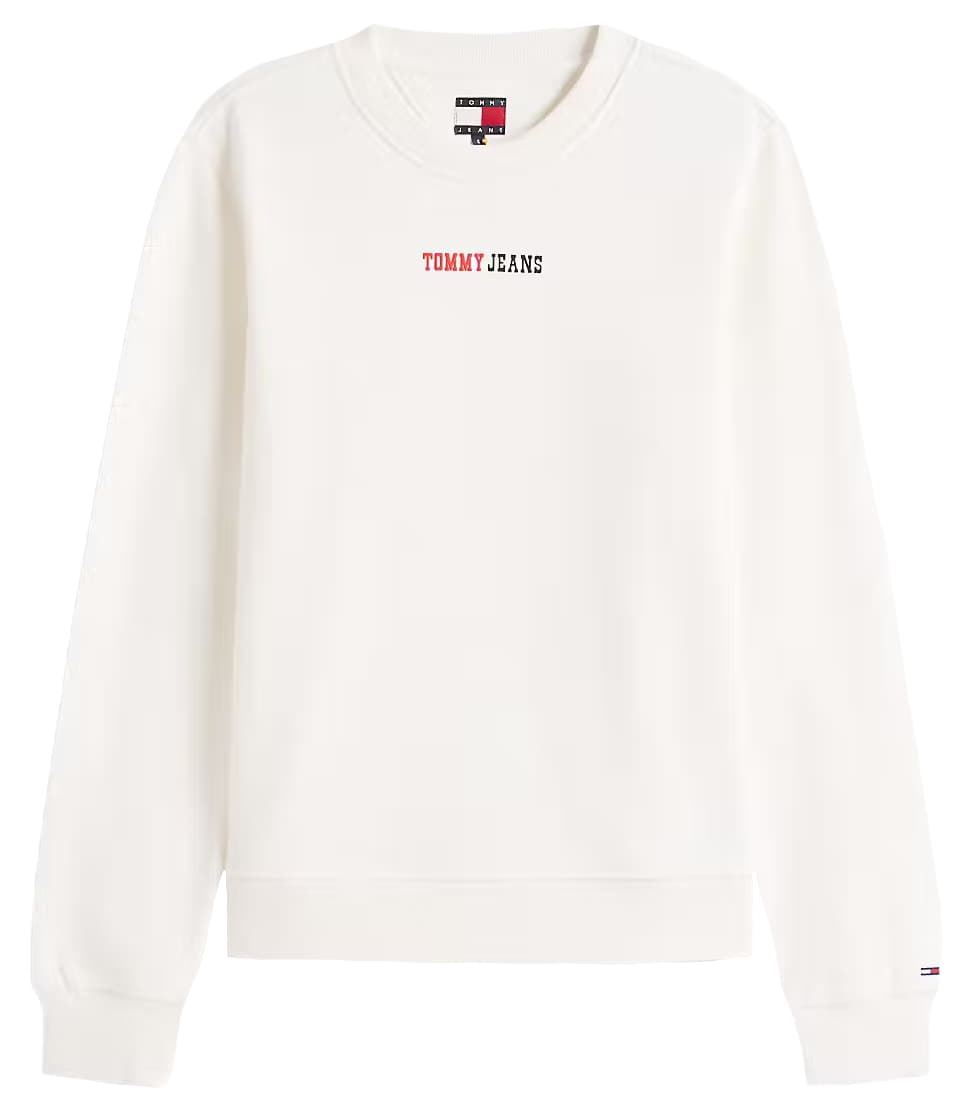Sudadera TOMMY JEANS DW0DW22362 YBL Ecru - Imagen 1
